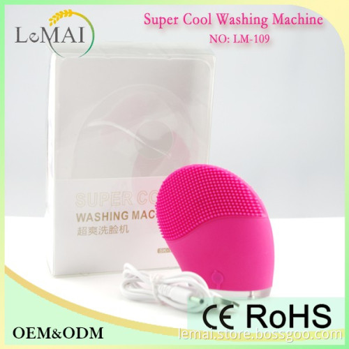 silicone facial brush for oily skin deep cleaning soft brush with vibrations
